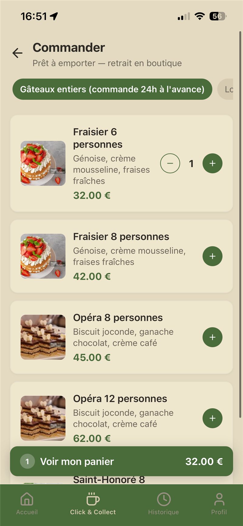 Café & boulangerie — écran 2